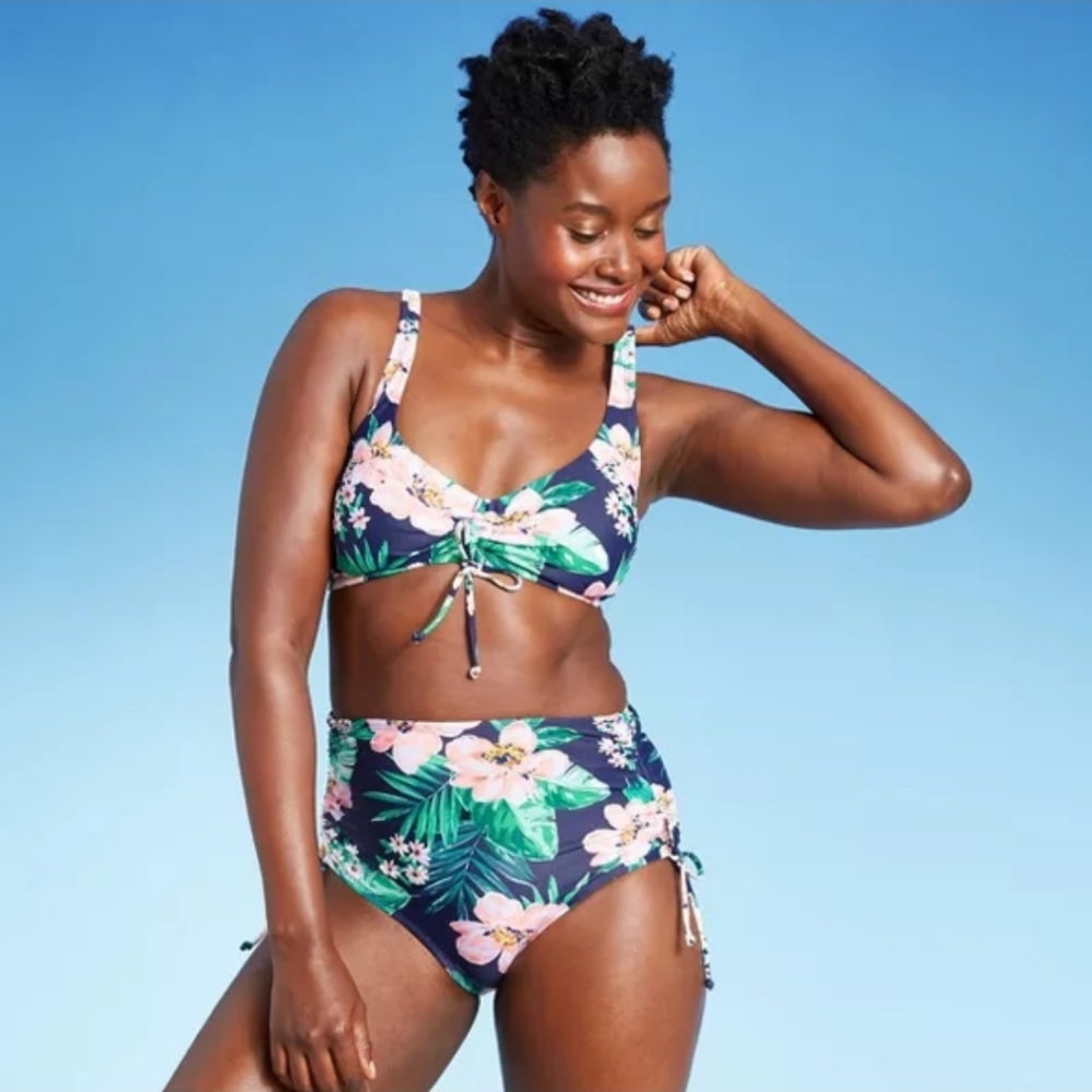 NWT ♡ KONA SOL Women's Cinch-Front Bikini